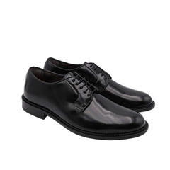 Stringata nera in pelle Andrea Ferri AE01 vista laterale.