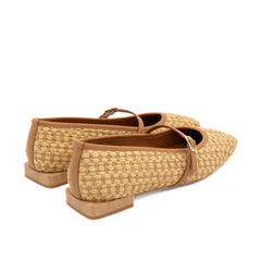 ÁNGEL ALARCÒN BALLERINA 26006 RAFFIA CAMMELLO