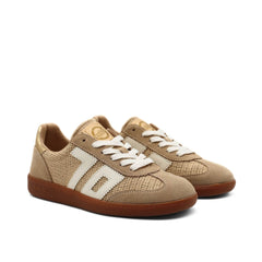 Sneakers Back 70 Ghost iuta beige realizzate in pelle scamosciata e rafia