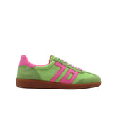 Sneakers Back 70 Ghost Verde e Rosa in camoscio e satin