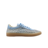 Scarpe Back70 SMART T26 104 azzurre in pelle di qualità e strass argento