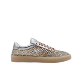 Sneaker Back 70 oro con strass dorati reticolari