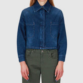 BERNA GIACCA DENIM CROP 263108 BLU JEANS