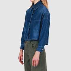 BERNA GIACCA DENIM CROP 263108 BLU JEANS