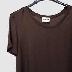 BERNA T-SHIRT SATINATA 263031 MARRONE