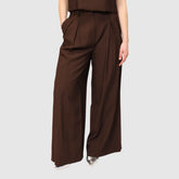 BERNA PANTALONI PALAZZO 263138 MARRONI