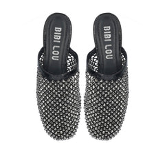 BIBI LOU CIABATTA 953 GLITTER NERO