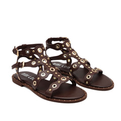 BIBI LOU SANDALO SCHIAVA BORCHIE 947 MARRONE