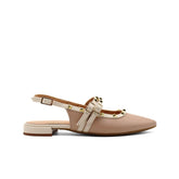 Ballerina donna nude in pelle elegante Bottega Lotti.