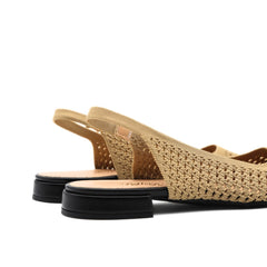 Ballerina donna beige in rete Bottega Lotti