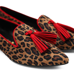 BOTTEGA LOTTI BALLERINE A PUNTA 521T151 ANIMALIER