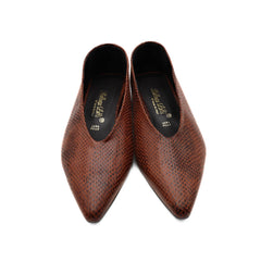 BOTTEGA LOTTI BALLERINE PITONE 411A089 WHISKY