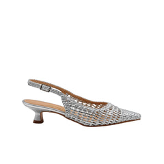 BOTTEGA LOTTI SLINGBACK 1971M056 INTRECCIO ARGENTO