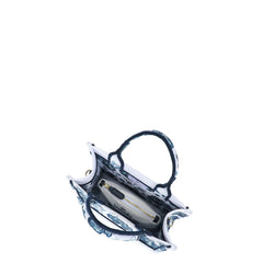 BRACCIALINI BORSA A MANO B18920 BLU E BIANCA