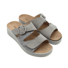 GRÜNLAND CIABATTA DIDA CE0464 STRAPPO GRIGIO