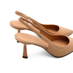 Slingback Chantal 1962 in pelle color nude elegante