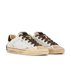 CRIME LONDON SNEAKERS DECONSTRUCTED 23071 10 BIANCO LEOPARD