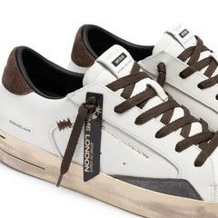 CRIME LONDON DISTRESSED SNEAKERS 10003 10 BIANCO