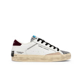 CRIME LONDON DISTRESSED SNEAKERS 23005 10 BIANCO GLITTER