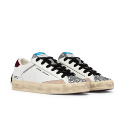 CRIME LONDON DISTRESSED SNEAKERS 23005 10 BIANCO GLITTER