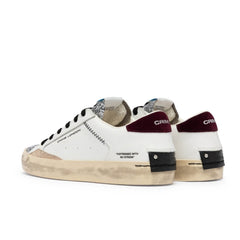 CRIME LONDON DISTRESSED SNEAKERS 23005 10 BIANCO GLITTER