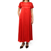 CROCHÉ ABITO LUNGO SATIN 817 ROSSO