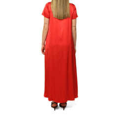 CROCHÉ ABITO LUNGO SATIN 817 ROSSO
