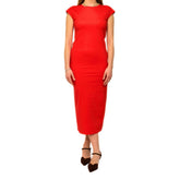 CROCHÉ ABITO MIDI 869 ROSSO CORALLO