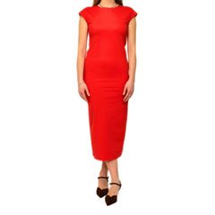 CROCHÉ ABITO MIDI 869 ROSSO CORALLO