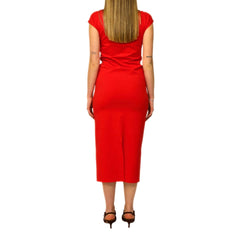 CROCHÉ ABITO MIDI 869 ROSSO CORALLO