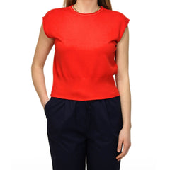 CROCHÉ TOP MAGLIA 630 ROSSO