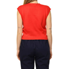 CROCHÉ TOP MAGLIA 630 ROSSO