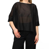 CROCHÉ TOP SEMI-TRASPARENTE 835 NERO