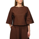 CROCHÉ TOP CAMPANA 893 MARRONE