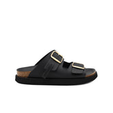 D.FRANKLIN CIABATTA DFSH407013 FIBBIE NERO