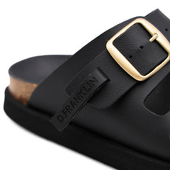 D.FRANKLIN CIABATTA DFSH407013 FIBBIE NERO