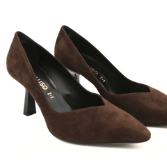 MELLUSO DÉCOLLETÉ CAMOSCIO D5203 MARRONE