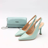 NERO GIARDINI SLINGBACK E409370DE 530 VERNICE MENTA