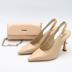 NERO GIARDINI SLINGBACK E409370DE 720 VERNICE ROSA