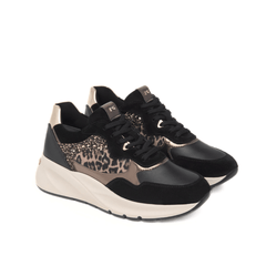 NERO GIARDINI SNEAKERS LEOPARDO E512864D 100 NERO