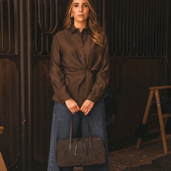 ELEH CAMICIA FIOCCO EFW250179 MARRONE