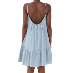 Abito azzurro ELEH da donna con spalline sottili