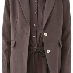 Giacca blazer ELEH grigia con linea essenziale e raffinata.