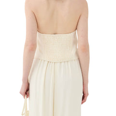 ELEH gilet donna panna con schiena scoperta