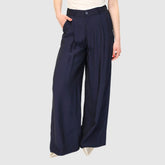 ELEH PANTALONE PALAZZO 170 BLU NAVY