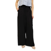 Pantalone ELEH SS260033 Nero elegante in tessuto fluido