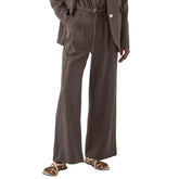 Pantalone sartoriale da donna Eleh SS260121 grigiocon laccio in vita