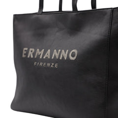 Dettaglio borsa Ermanno Scervino Vanessa 992 colore nero effetto similpelle