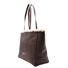 Borsa Ermanno Scervino Vanessa Fur 988 testa di moro vista frontale