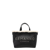 Borsa Ermanno Scervino Vanessa Fur nero vista frontale